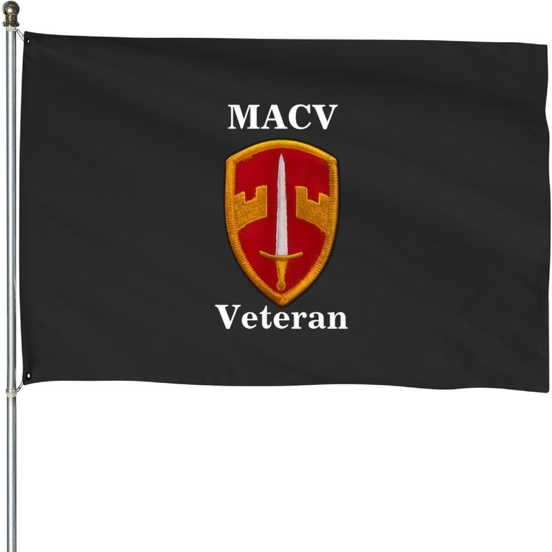 Macv Military Assistance Command Vietnam Nam Vets House Flags — Drapeaux décoratifs