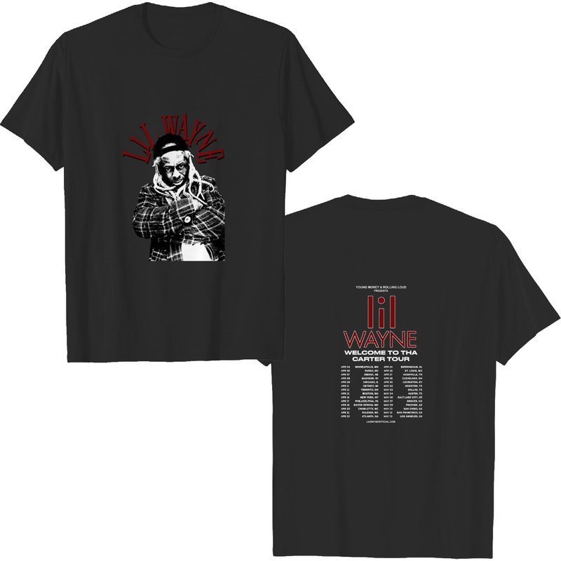 Lil Wayne Rapper 2023 Welcome To Tha Carter Tour T-shirt — T-shirts pour hommes