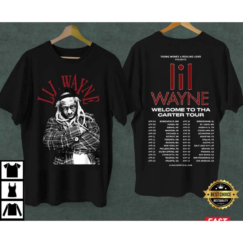 Lil Wayne Rapper Shirt, The North America Tour 2023 T-shirt — Mens T Shirts