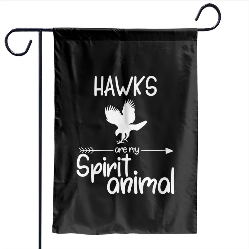 Hawks Are My Spirit Animal Gift For Men Women Falc Garden Flags — Decorative Flags