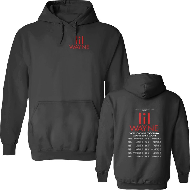 2sides Lil Wayne Welcome To Tha Carter Tour 2023 Shirt, Lil Wayne Rapper Shirt — Sweats à capuche pour hommes