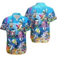 Easter Shark Hawaiian Shirt