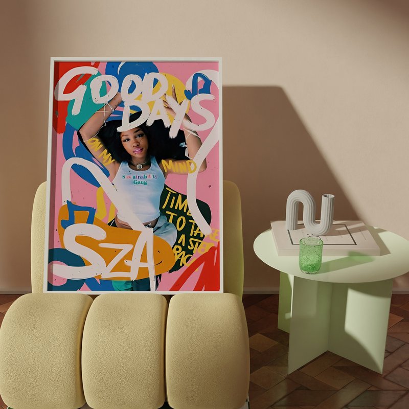 Good Days Sza Modern Poster, Sza Printable Art Decor — Affiches et impressions