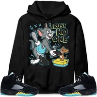 Jordan 5 Aqua Unisex Hoodie, Trust No One Cat And Mouse, Shirt To Match Sneaker