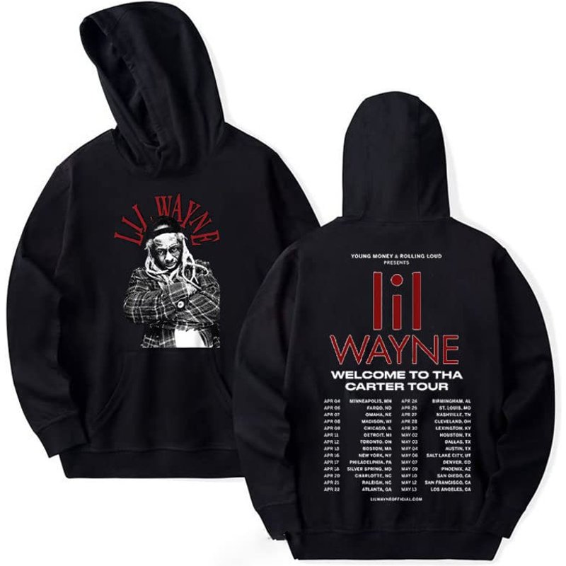 Lil Wayne Rapper 2023 Tour Shirt, Lil Wayne Rapper Hoodie — Sweats à capuche pour hommes