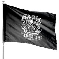 Armor Of God, Ephesians 6:11, Bible Verse House Flags — Drapeaux décoratifs