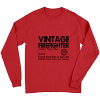 Vintage Firefighter Distressed - Firefighter - Long Sleeves — T-shirts pour hommes