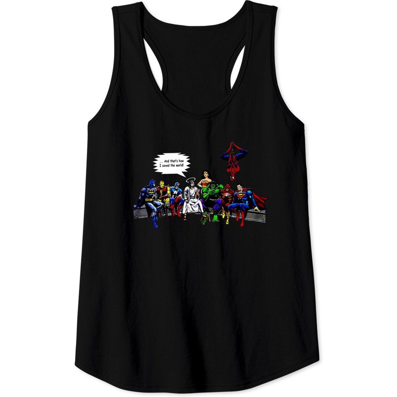 Jesus Superheroes And That's How I Saved The World Tank Tops — T-shirts pour hommes