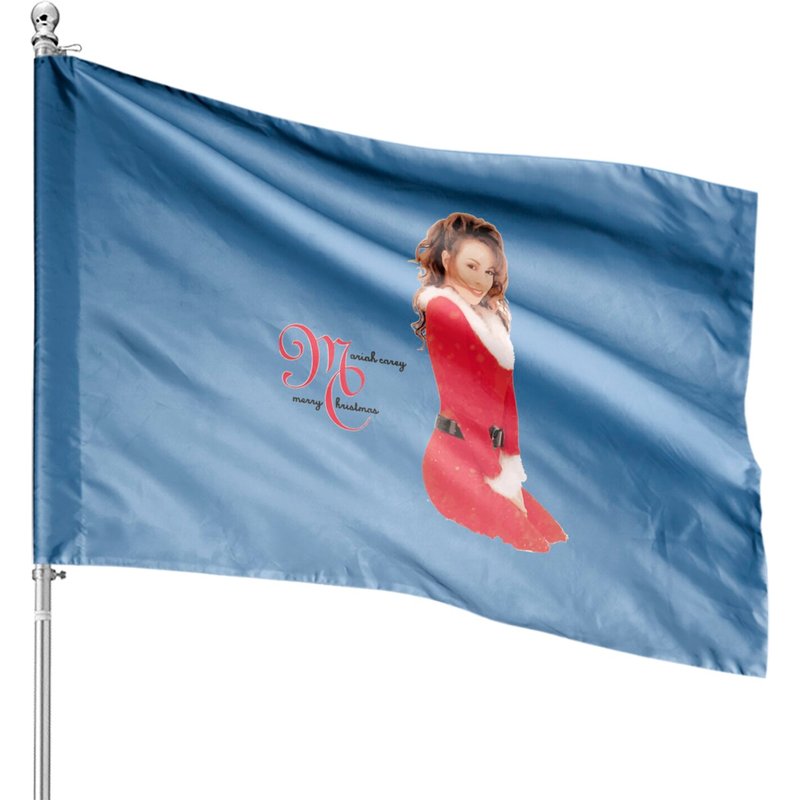 Mans Mariah Carey Merry Christmas Classic House Flags — Drapeaux décoratifs