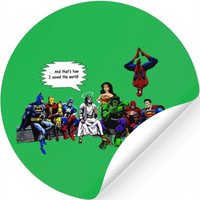 Jesus Superheroes And That's How I Saved The World Stickers