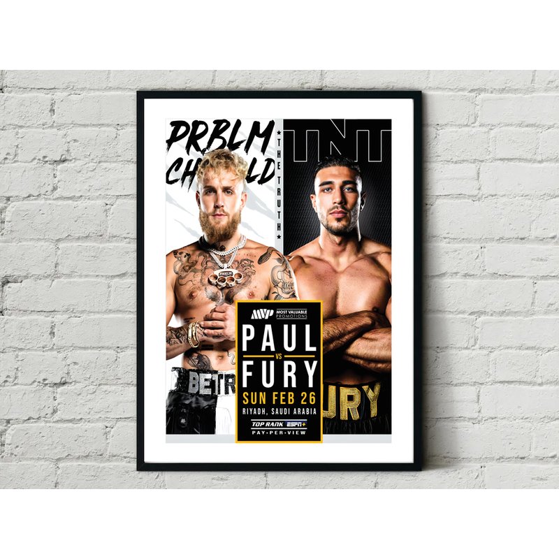 Jake Paul Vs. Tommy Fury - February 2023 Boxing Fight Poster — Posters & Prints