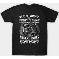 Walk Away I Am A Grumpy Old Man I Love Dogs More Than Humans - Walk Away I Am A Grumpy Old Man - T-shirt — T-shirts pour hommes