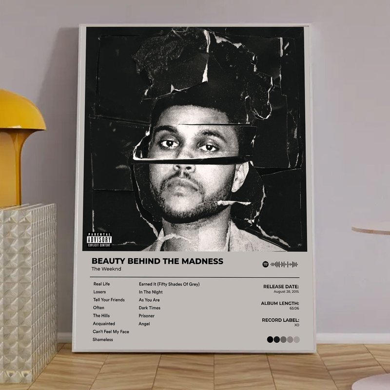 Beauty Behind The Madness - Weeknds Album Poster — Affiches et impressions