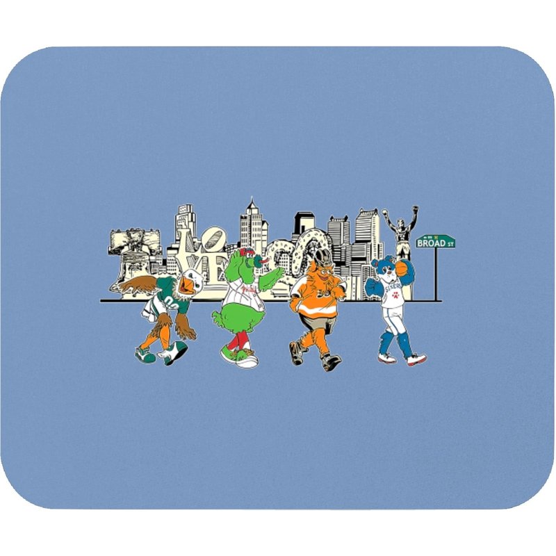 Philadelphia Mascots Philly Skyline Graphic Mouse Pads — Tapis de souris et sous-mains