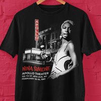 Jazz Great Nina Simone At The Apollo Theater In Nyc Short Sleeve Tee