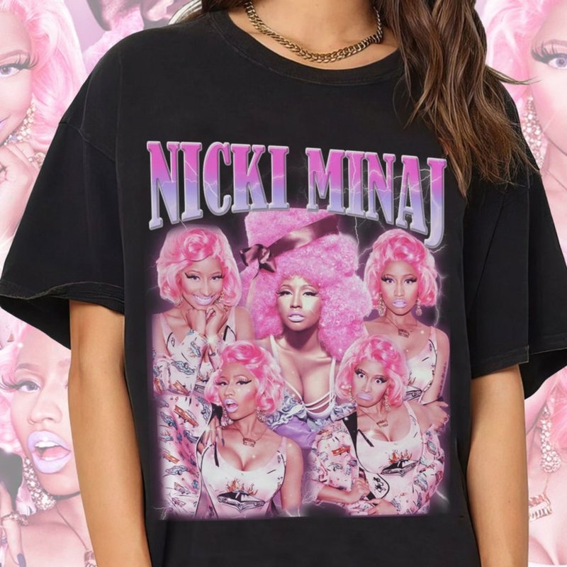 Nicki Minaj Rapper Vintage 90s Bootleg Classic Graphic Tshirt — Mens T Shirts
