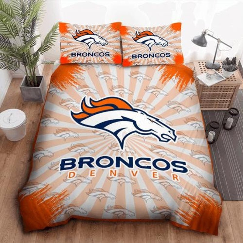 Broncos Football Bedding Set- Sport Football Sheet Set - Sports Team Gift — Housses de couette
