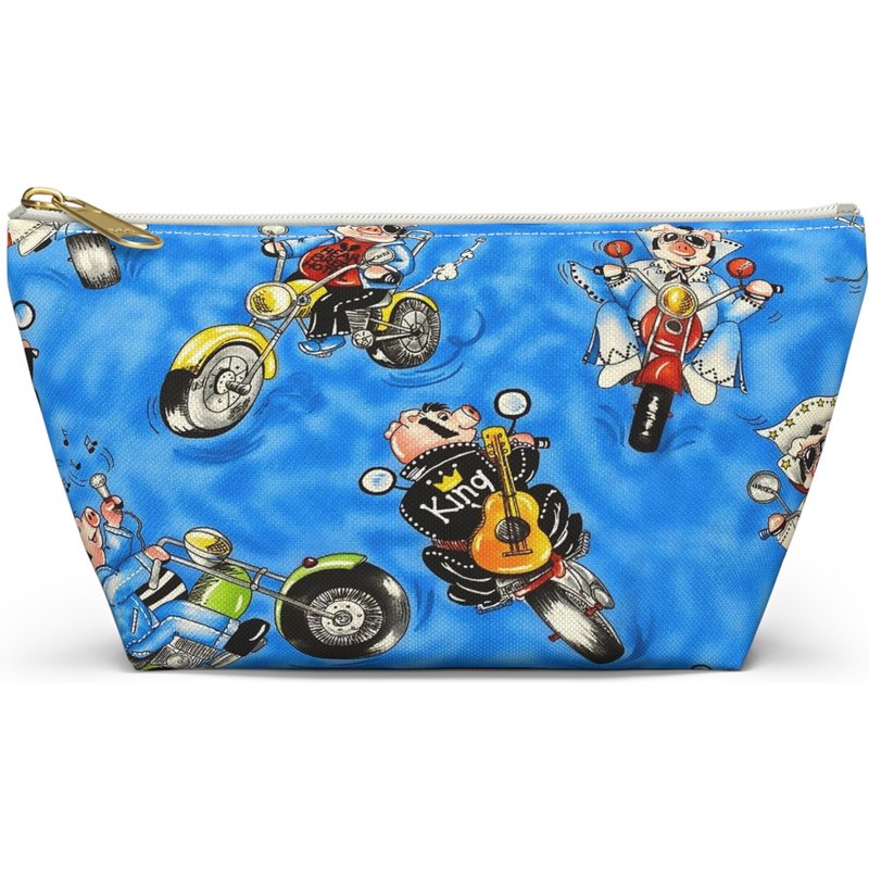 Elvis "the King Pig" Cotton Fabric Cosmetic Bag