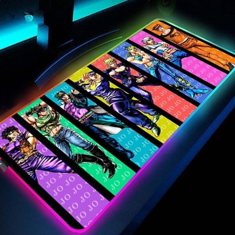 Anime Gaming Mouse Pad,anime Gaming Rgb Led Mouse Pad — Tapis de souris et sous-mains