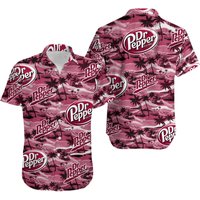 Dr.pepper Hawaiian Sea Island Pattern Hawaiian Shirt