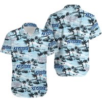 Keystone Light Hawaiian Sea Island Pattern Hawaiian Shirt, Hawaii Beer Loves Shirt