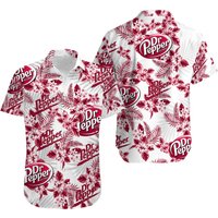 Dr.pepper Hawaiian Flowers Pattern Shirt
