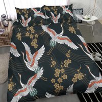 Dark Green Oriental Bedding Set — Duvet Covers