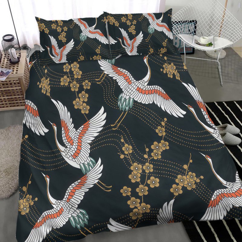 Dark Green Oriental Bedding Set — Housses de couette