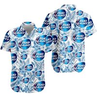 Bud Light Unisex Hawaiian Shirt, Bud Light Beer Button Up Shirt