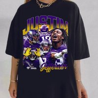 Justin Jefferson Vintage Shirt | Justin Jefferson Graphic Unisex Tee