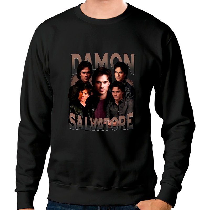 Limited Damon Salvatore Vintage Sweatshirts — Sweats à capuche pour hommes