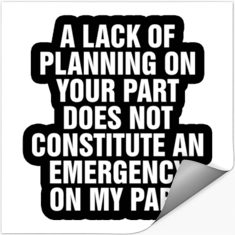 Planning Emergency Sticker — Autocollants et stickers