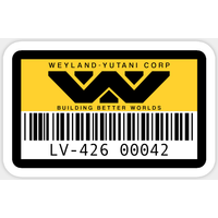 Weyland Yutani Asset Tag - Alien - Sticker