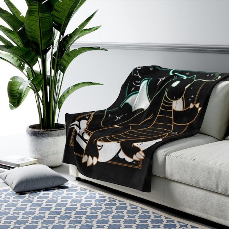 Dragonite Blanket! Perfect For A Gift, Present, Holiday, Birthday! Japanese Anime — Throw Blankets