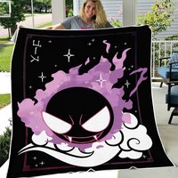 Gastly Blanket! Perfect For A Gift, Present, Holiday, Birthday! Japanese Anime