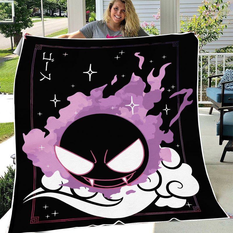 Gastly Blanket! Perfect For A Gift, Present, Holiday, Birthday! Japanese Anime — Couvertures pour bébé