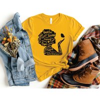Powerful Afro Woman Shirt, Afrocentric Shirt, Afro Praying Shirt