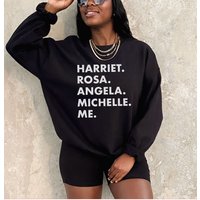 Harriet Rosa Angela Michelle Me Sweatshirt - Black Fist Sweatshirt — Sweats à capuche pour hommes