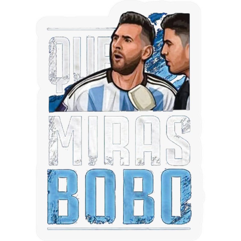 Qu Miras Bobo Stickers, Lionel Messi Stickers, World Cup 2022, Qu Miras Bobo Meme — Autocollants et stickers