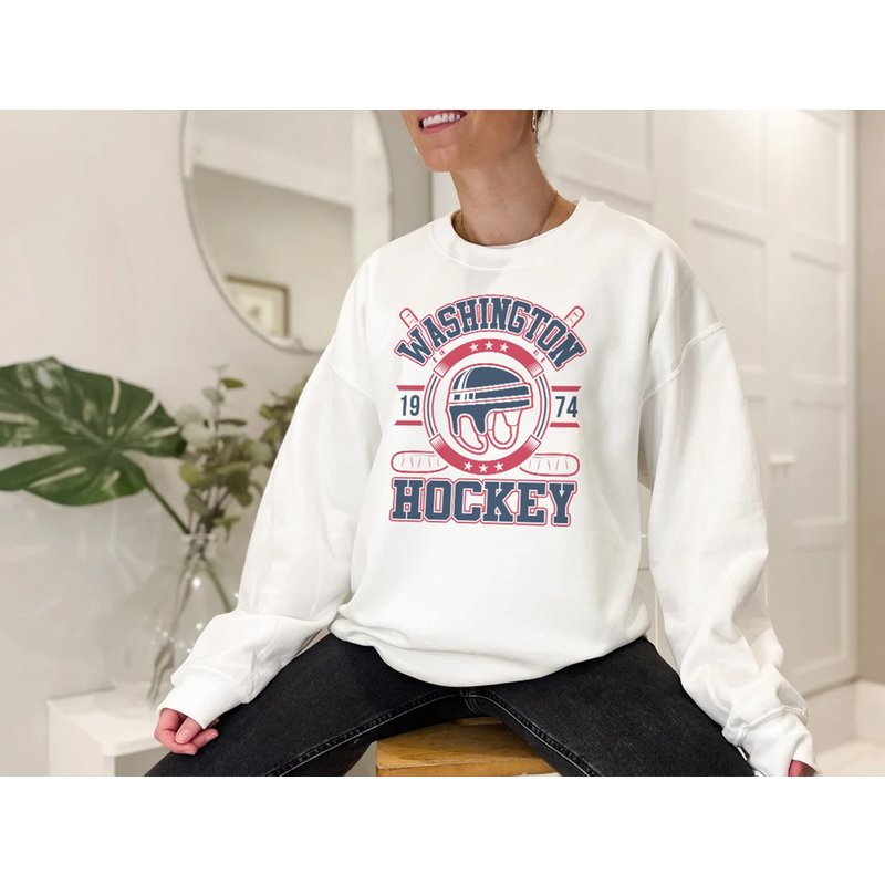 Washington Capital, Vintage Washington Capital Sweatshirt Hockey Fan Sweatshirt — Sweats à capuche pour hommes