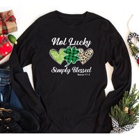 St. Patrick's Day Long Sleeve Shirt, Shamrock Long Sleeve Shirt — T-shirts pour hommes