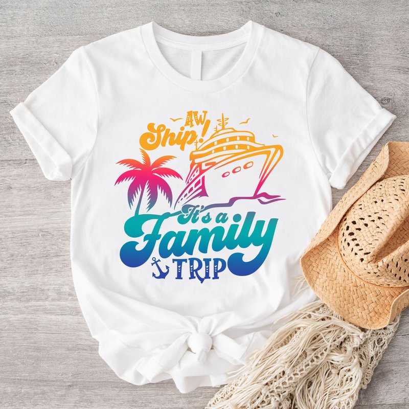 Aw Ship! It's A Family Trip, Family Cruise Shirts — T-shirts pour hommes