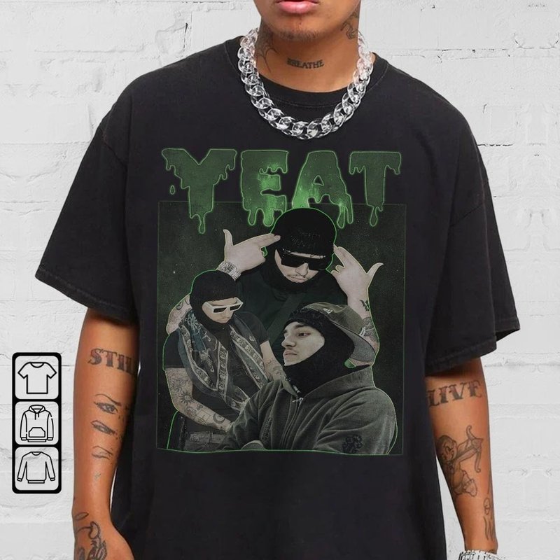 Yeat Streetwear Gifts Shirt V1 Hip Hop 90s Vintage T Shirt