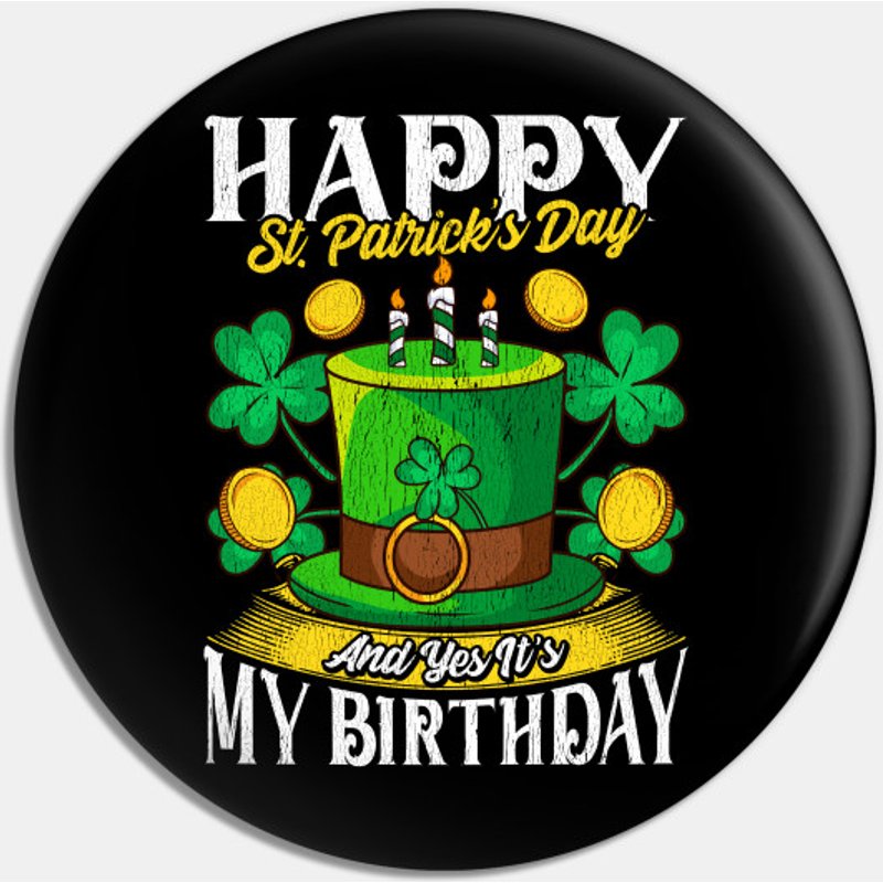 Birthday Happy St. Patricks Day Birthday Gift Pin — Accessoires de mode