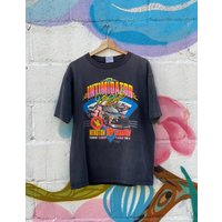 1991s Dale Earnhardt Intimidator Tour 5 Faded Graphic T-shirt