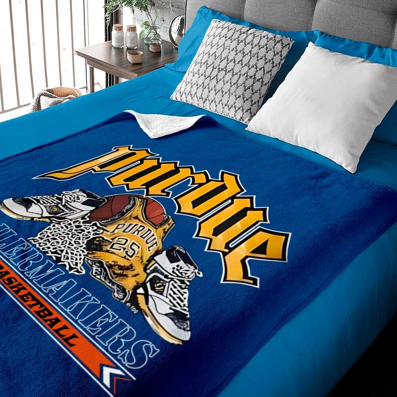 Vintage 90s Purdue Boilermakers Basketball Sweatshirt, Purdue Boilermakers Baby Blankets — Baby Blankets