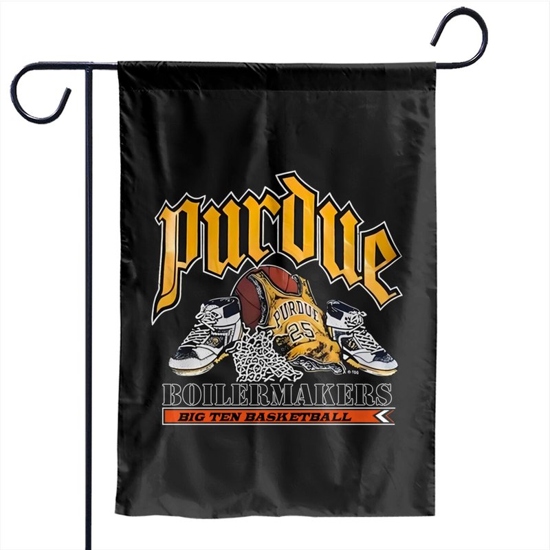 Vintage 90s Purdue Boilermakers Basketball Sweatshirt, Purdue Boilermakers Garden Flags — Drapeaux décoratifs