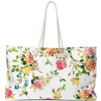 Vintage Floral Print Weekender Bag