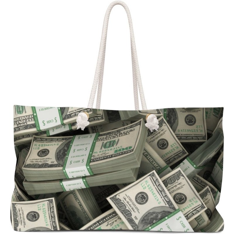 Money 3d Print Small Business Owner Oversized Weekender Bag — Tote Bags