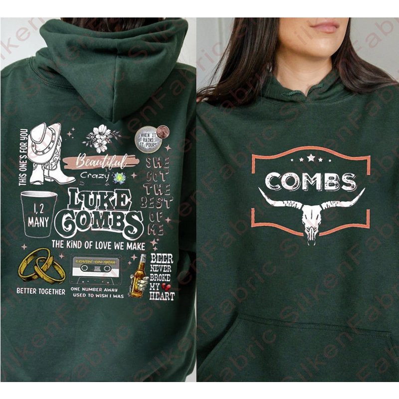Luke Combs World Tour 2023 Shirt — Sweats à capuche pour hommes